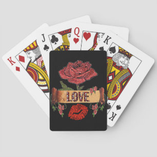 RAB Rockabilly Valentinsrosen, Liebe & Lippenstift Spielkarten