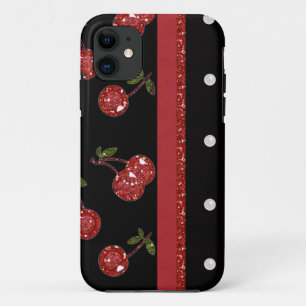 RAB Rockabilly Very Cherry Cherries Black iPhone 11 Hülle