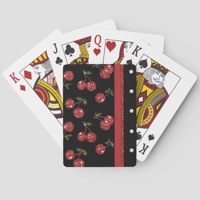 RAB Rockabilly Very Cherry Cherries Black Spielkarten (Rückseite)