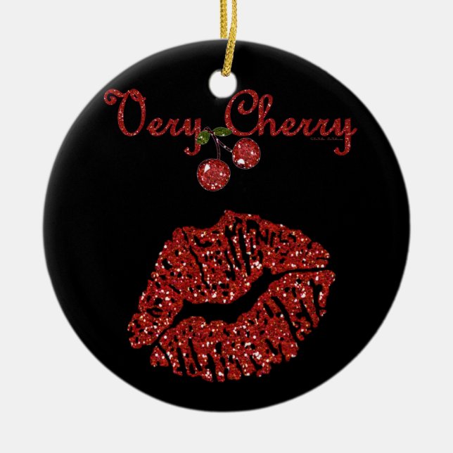 RAB Rockabilly Very Cherry Kiss Keramik Ornament (Vorne)
