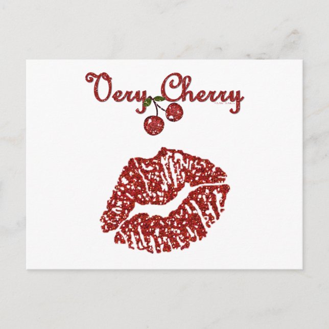 RAB Rockabilly Very Cherry Kiss Postkarte (Vorderseite)