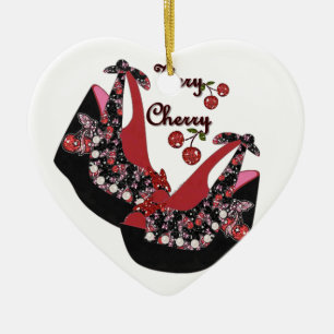 RAB Rockabilly Very Cherry Schuhe Keramik Ornament