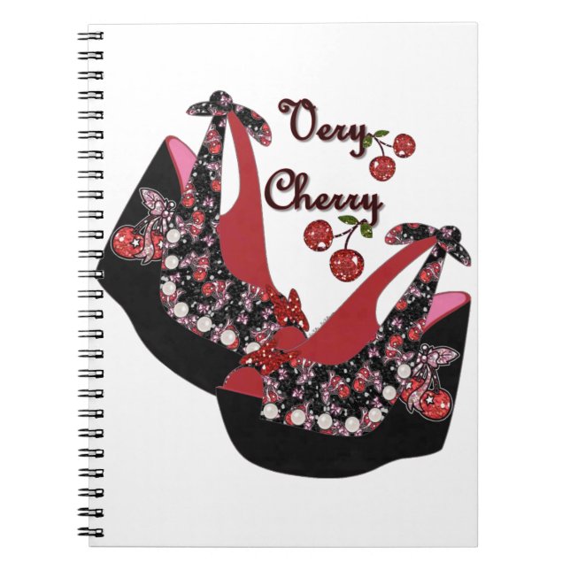 RAB Rockabilly Very Cherry Shoes Notizblock (Vorderseite)