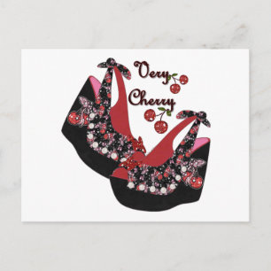 RAB Rockabilly Very Cherry Shoes Postkarte