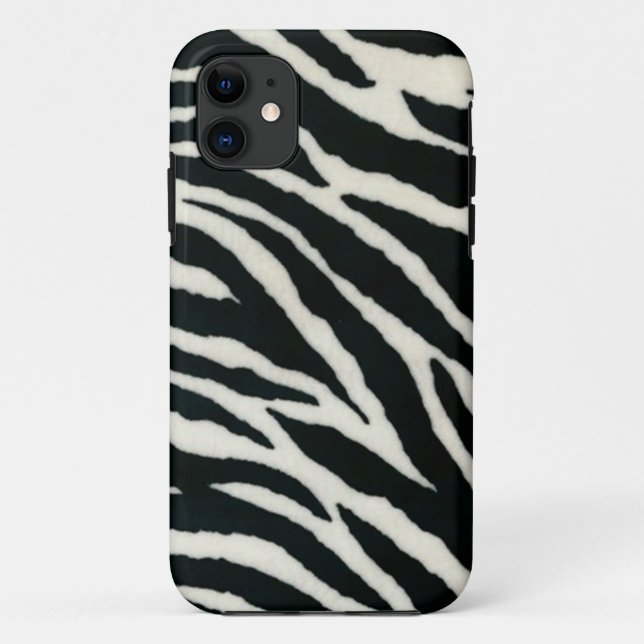 RAB Rockabilly Zebra Print Black & White Case-Mate iPhone Hülle (Rückseite)