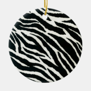 RAB Rockabilly Zebra Print Black & White Keramikornament