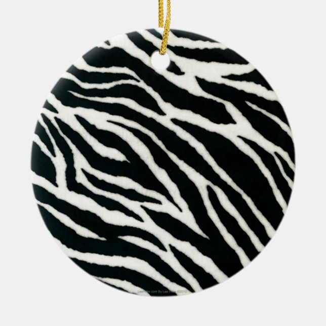 RAB Rockabilly Zebra Print Black & White Keramikornament (Vorne)