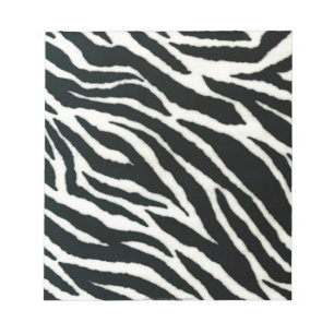 RAB Rockabilly Zebra Print Black & White Notizblock