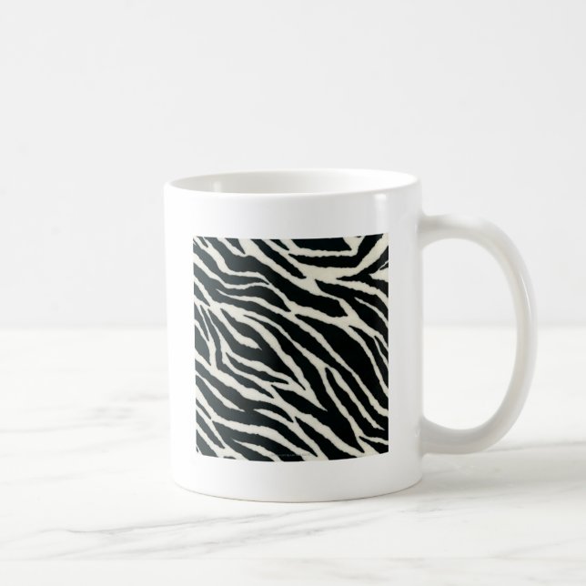 RAB Rockabilly Zebra Print Black & White Tasse (Rechts)
