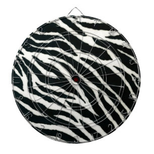RAB Rockabilly Zebradruck Schwarz & Weiß Dartscheibe