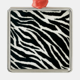 RAB Rockabilly Zebradruck Schwarz & Weiß Silbernes Ornament