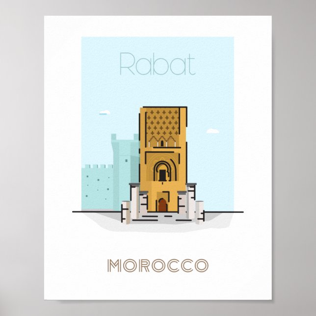 Rabat City travel poster - Marokko Reiseplakat (Vorne)