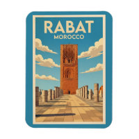 Rabat Marokko Illustration Reise Kunst Vintage