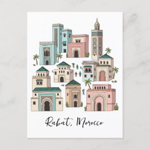 Rabat Marokko Reise Postcard Postkarte