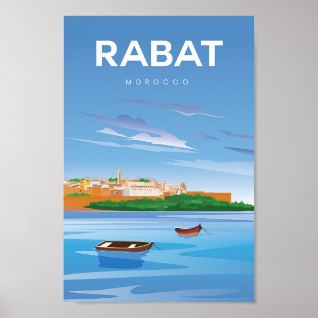 Rabat Marokko Reiseplakat Poster (Vorne)