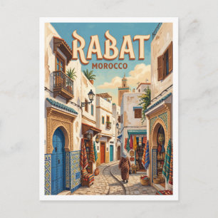 Rabat Medina Marokko Postkarte