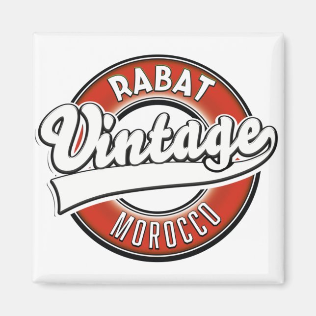 Rabat-Morocco-Vintages Logo Magnet (Vorne)