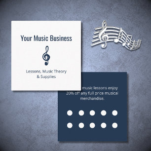Rabatt auf den Navy Blue Treble Clef Music Store Treuekarte