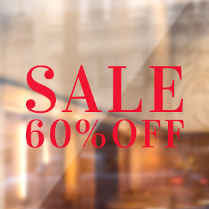 Rabatt auf den Verkauf im einfachen Business Stor Fensteraufkleber