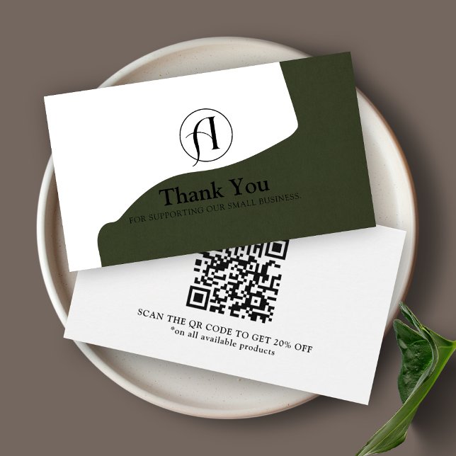 Rabatt Vielen Dank Business QR Code Card (Von Creator hochgeladen)