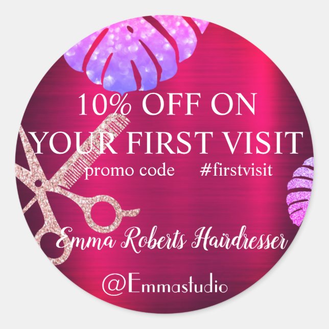 Rabattangebot Klassischer Round-Sticker Runder Aufkleber (Vorderseite)