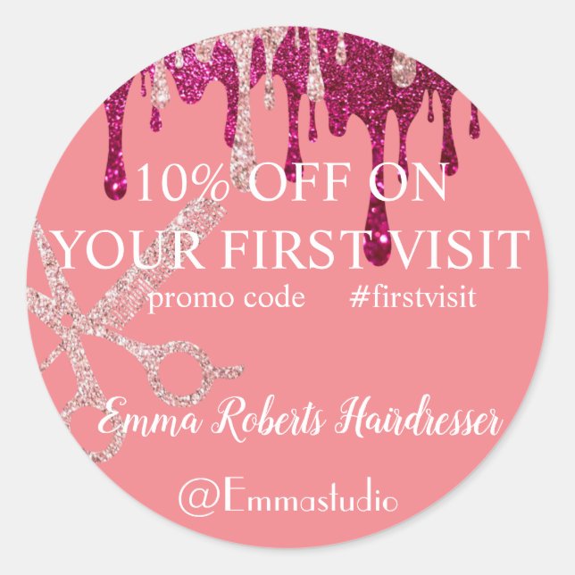 Rabattangebot Klassischer Round-Sticker Runder Aufkleber (Vorderseite)