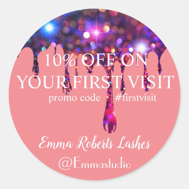 Rabattangebot Klassischer Round-Sticker Runder Aufkleber (Vorderseite)