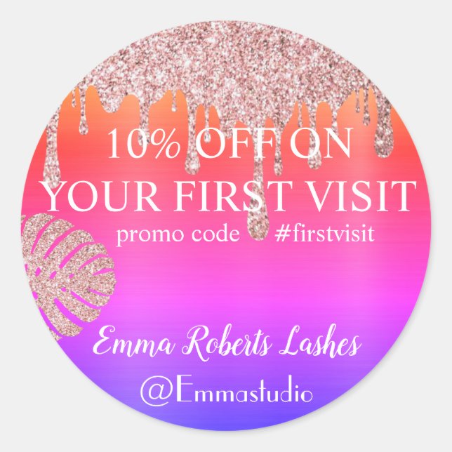 Rabattangebot Runder Aufkleber (Vorderseite)