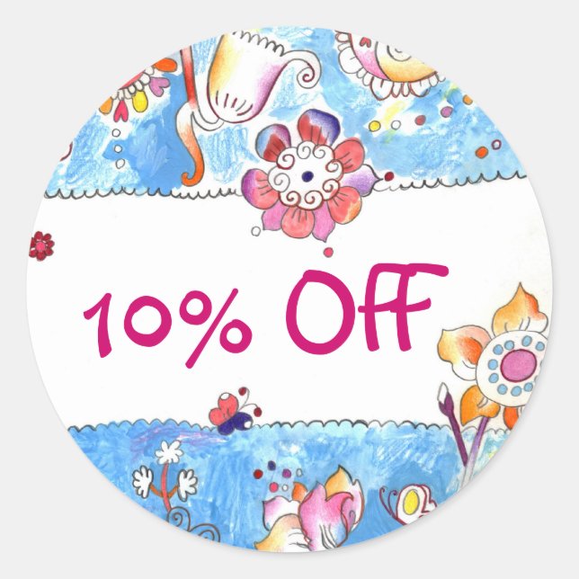 Rabattaufkleber Runder Aufkleber (Vorderseite)