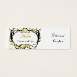 Rabattcoupon für Gelb, Schwarz und Weiß