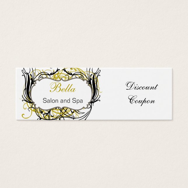 Rabattcoupon für Gelb, Schwarz und Weiß (Vorderseite)