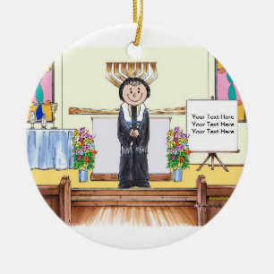 Rabbi - Frauen Keramik Ornament