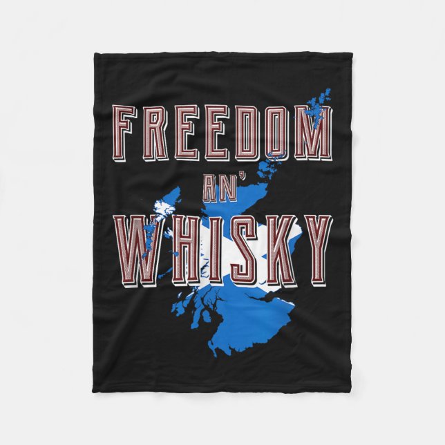 Rabbie Burns Zitat Freedom Whisky Scottish Colors Fleecedecke (Vorderseite)