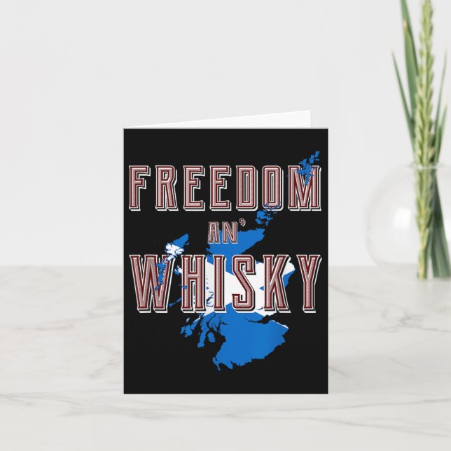 Rabbie Burns Zitat Freedom Whisky Scottish Colors Karte (Vorderseite)