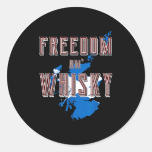 Rabbie Burns Zitat Freedom Whisky Scottish Colors Runder Aufkleber
