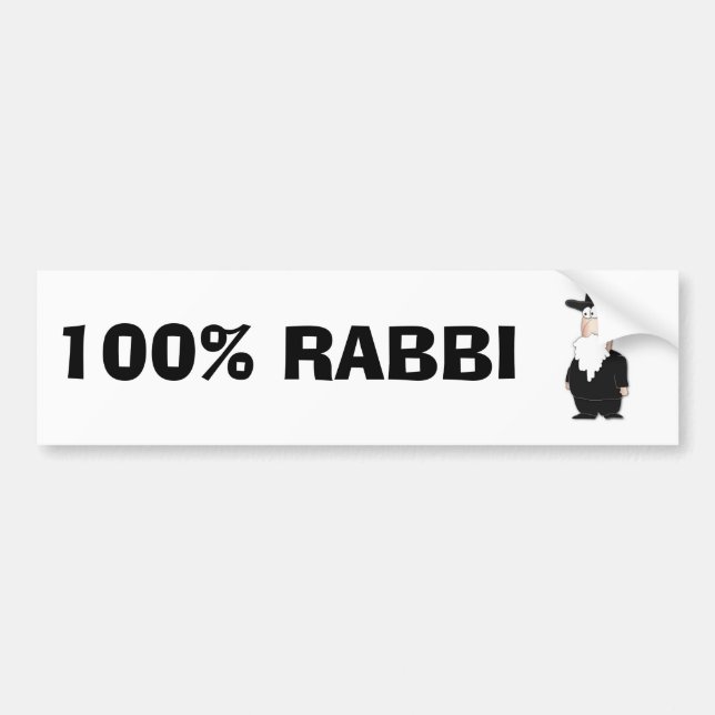 Rabbiner-Autoaufkleber 100% Autoaufkleber (Vorne)