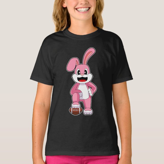 Rabbit American Football Sports T-Shirt (Vorderseite)