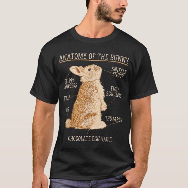 Rabbit Anatomy Bunny Lover Animal Pet Owner  T-Shirt (Vorderseite)