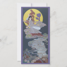 Rabbit and Moon Goddess Feiertagskarte