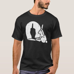 Rabbit Animal Bunny Shadow Play Puff T-Shirt