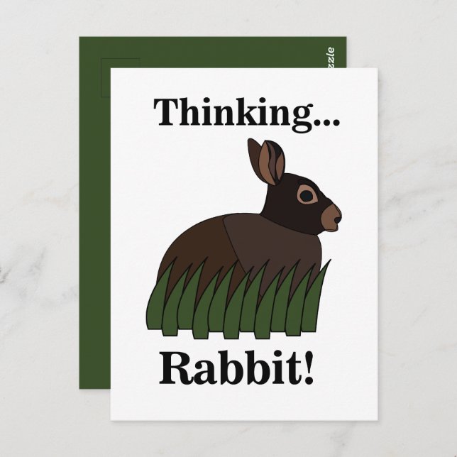 Rabbit Animal Cute Bunny Postkarte (Vorne/Hinten)