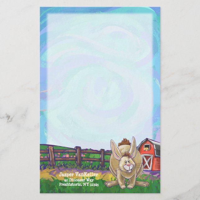 Rabbit Animal Parade schreibt Sachen Briefpapier (Vorderseite)