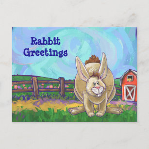 Rabbit Animal Parade schreibt Sachen Postkarte
