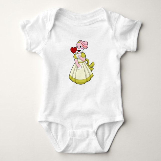 Rabbit as Bride with Wedding dress.PNG Baby Strampler (Vorderseite)