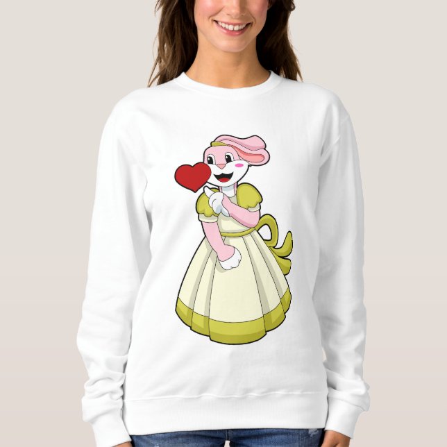 Rabbit as Bride with Wedding dress.PNG Sweatshirt (Vorderseite)