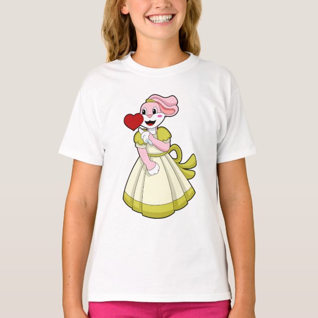 Rabbit as Bride with Wedding dress.PNG T-Shirt (Vorderseite)