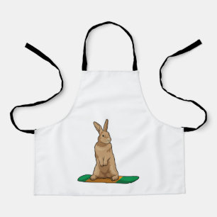 Rabbit as Snowboarder with Snowboard Schürze