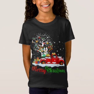 Rabbit auf Red Truck Weihnachten Pajama Funny Xmas T-Shirt
