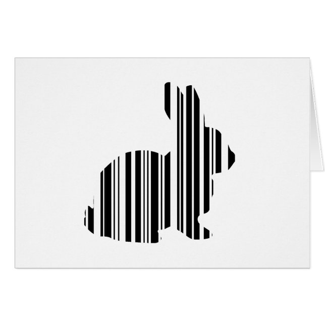 RABBIT BAR CODE Bunny Hare Barcode Muster (Vorderseite (Horizontal))