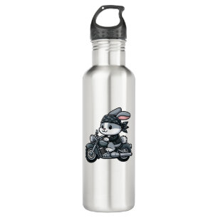 Rabbit Biker Pet Funny Motorrad Edelstahlflasche